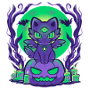 Spooky Moonlit Cat