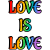Regenbogen-Liebe ist Liebe