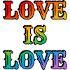 Regenbogen-Liebe ist Liebe