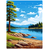 Big Bear Lake California Travel Poster Souvenir