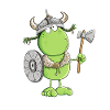 Funny Frog Viking