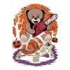 Halloween Teddy Bear Turtle Chainsaw