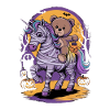 Halloween Teddybär Einhorn