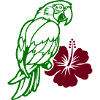 Parrot Animal Hibiscus
