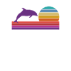 Retro Sunset Dolphin Graphic