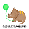 Birthday Boy Triceratops Dino Birthday
