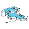 Comic Chucks blue