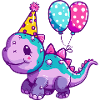 Dinosaur stegosaurus birthday comic