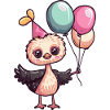 Ostrich Birthday Comic