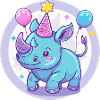 Rhinocéros Anniversaire Bébé