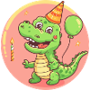 Bébé d’anniversaire d’alligator