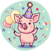 Cochon Anniversaire Bébé