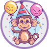 Monkey Birthday Baby