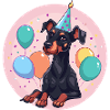 Doberman Dog Birthday Baby