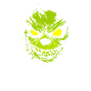 Horror Halloween kostume Glødende Grønt Monster