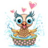 Bird in its bath