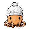 Oktopus Winter Krake Comic Niedlich