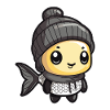 Fish Winter Comic Cute