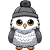 Owl Winter Comic Cute