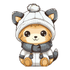 Fuchs Winter Comic Niedlich