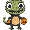 Lizard Halloween Zombie