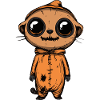 Erdmännchen Halloween Zombie