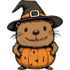 Beaver Halloween Zombie