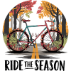Autumn Bicycle Road Scene