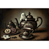 stimmungsvolle Halloween-Teestunde- Geisterstunde