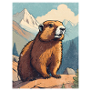 Marmot in the mountains