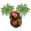 Parrot Paradise Palm Trees