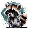Süßer Waschbär