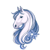 Cheval avec des étoiles