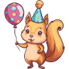 Bande dessinée d’anniversaire d’écureuil