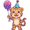 Bande dessinée d’anniversaire léopard