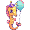 Bande dessinée d’anniversaire hippocampe