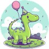 dinosaure brontosaure anniversaire bébé