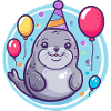 Seal Animal Birthday Baby