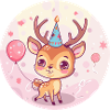 Deer Birthday Baby