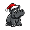 Hippopotamus Christmas
