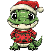 Alligator Weihnachten