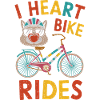 Heart Bike Rides Illustration