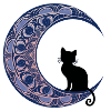 Mandala Moon Cat