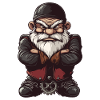 Biker Grandpa Motorcycle