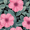 Motif floral rose