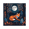 Moonlit Fox in Night Forest