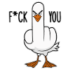 Stinkefinger Huhn Spruch