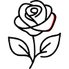 minimalist standing rose