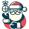 Weihnachtsmann mit Weihnachtskugel