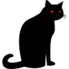 Chat noir effrayant Halloween
